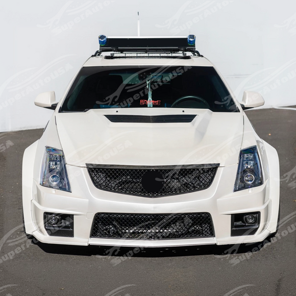 Close-up of the carbon fiber weave on the CTS-V fog light bezel