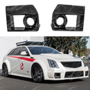 Carbon fiber front bumper fog light cover lamp bezel on a 2009 Cadillac CTS