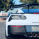 Close-up of the carbon fiber weave on the C7 tail light bezels