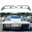 Carbon fiber rear tail light bezels on a 2014 Corvette C7