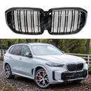 LED gloss black front bumper car grilles mesh replacement kit on a 2023 BMW X5 G05