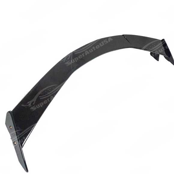 Close-up of the glossy finish on the C8 rear roof spoiler wing