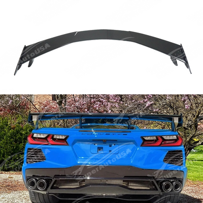 Rear lid roof window visor spoiler wing on a 2020 Chevrolet Corvette C8