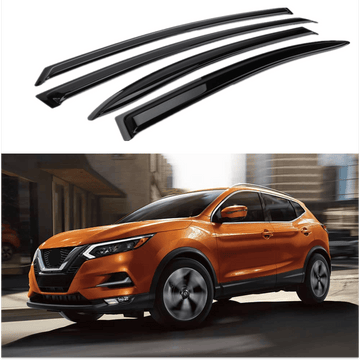Se adapta a Nissan Kicks 2016-2024, viseras para ventanas con ventilación de canal, protectores contra la lluvia, el sol y el viento, deflectores de sombra 