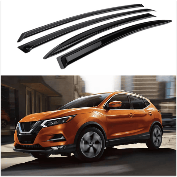 Fit 2016-2024 Nissan Kicks Out-Channel Vent Window Visors Rain Sun Wind Guards Shade Deflectors