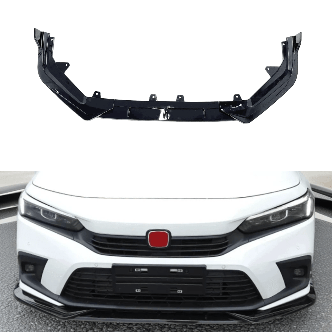 High-Quality Gloss Black Front Bumper Lip Spoiler for 2022 Honda Civic by SuperAutoUSA