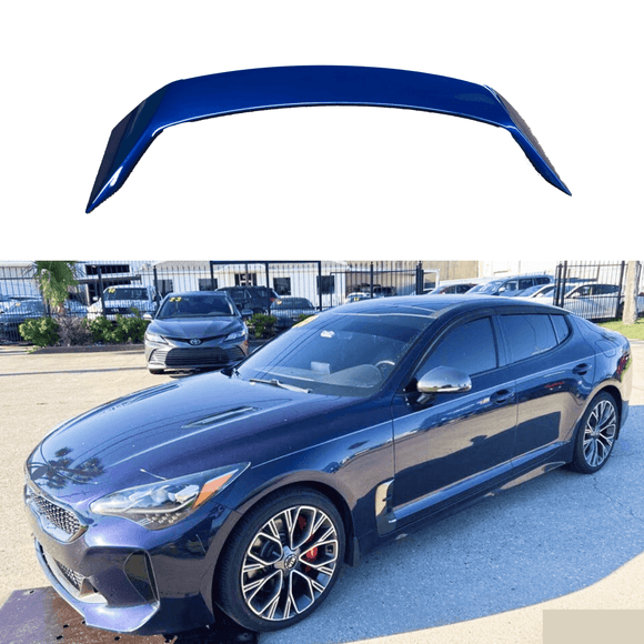 Spoiler Ribs Scorpion GT Celestial Blue Metallic Rear Spoiler Wing For Kia Stinger ...