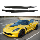 Z06 Style Carbon Fiber Print Side Skirt Rocker Panels For 2014-2019 Chevrolet Corvette C7-1