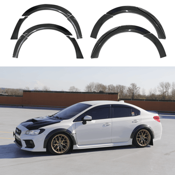 2015 Subaru WRX STI Real Carbon Fiber Wide Body Fender Flares Wheel Trims