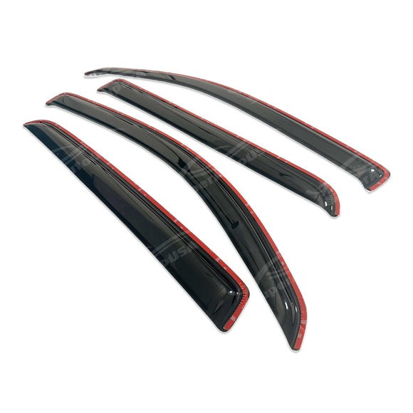 Fit 2016-2023 Toyota Tacoma In-Channel Vent Window Visors Rain Sun Wind Guards Shade Deflectors