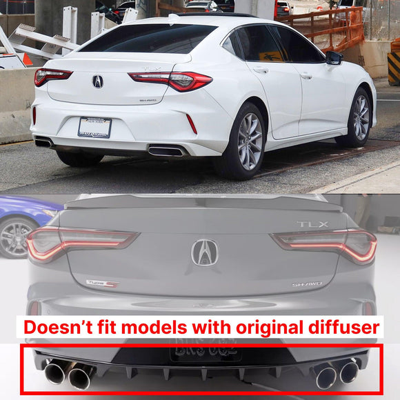 Type S Style Real Carbon Fiber Body Kit Rear Diffuser Fits 2024-2026 Acura TLX A-Spec