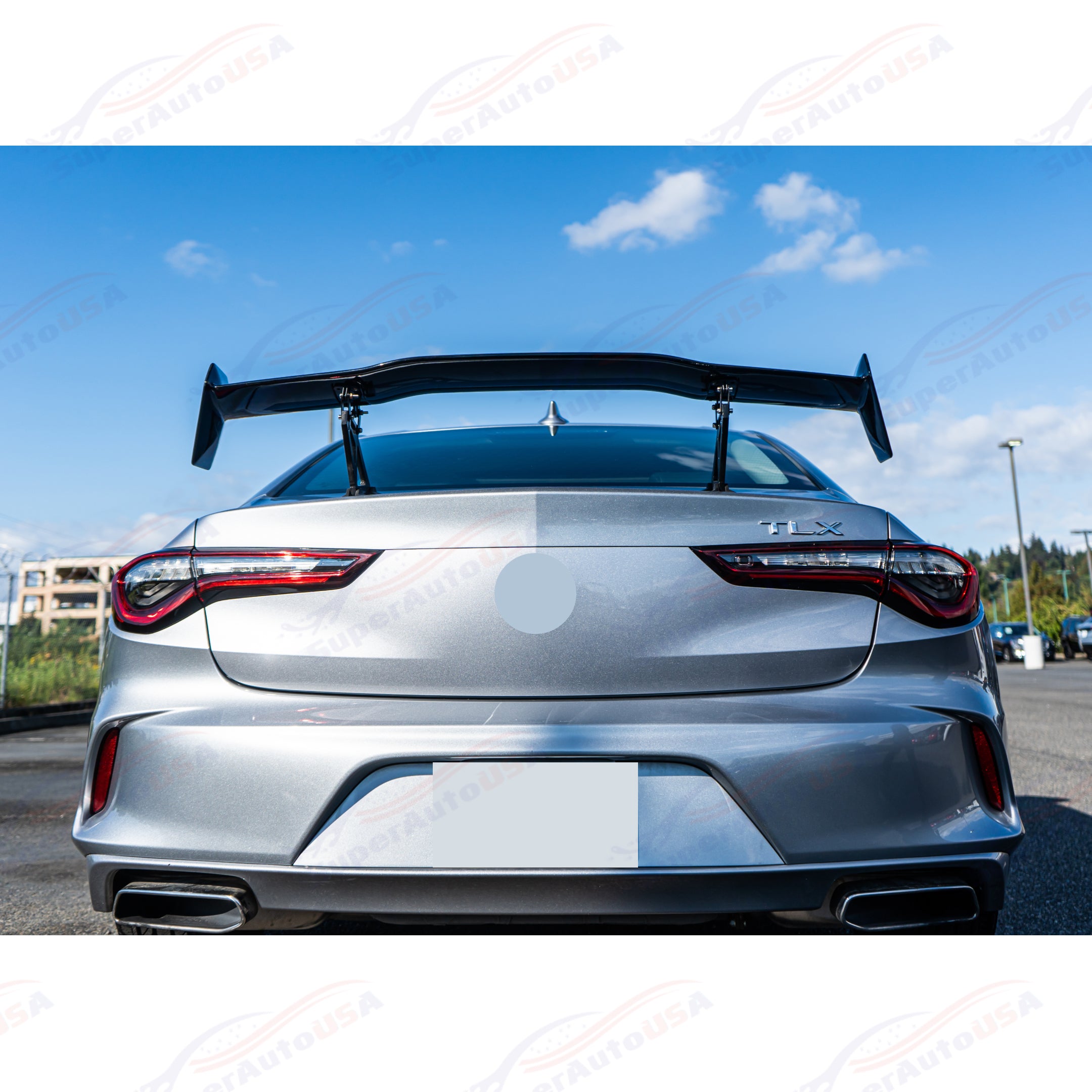 For 2015-2024 Acura TLX JDM GT Style Glossy Black Rear Trunk Spoiler Wing - 0