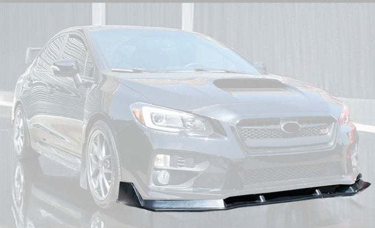 PU Front Splitter Spoiler Lip Black Fits Subaru WRX STI (2015-2021)