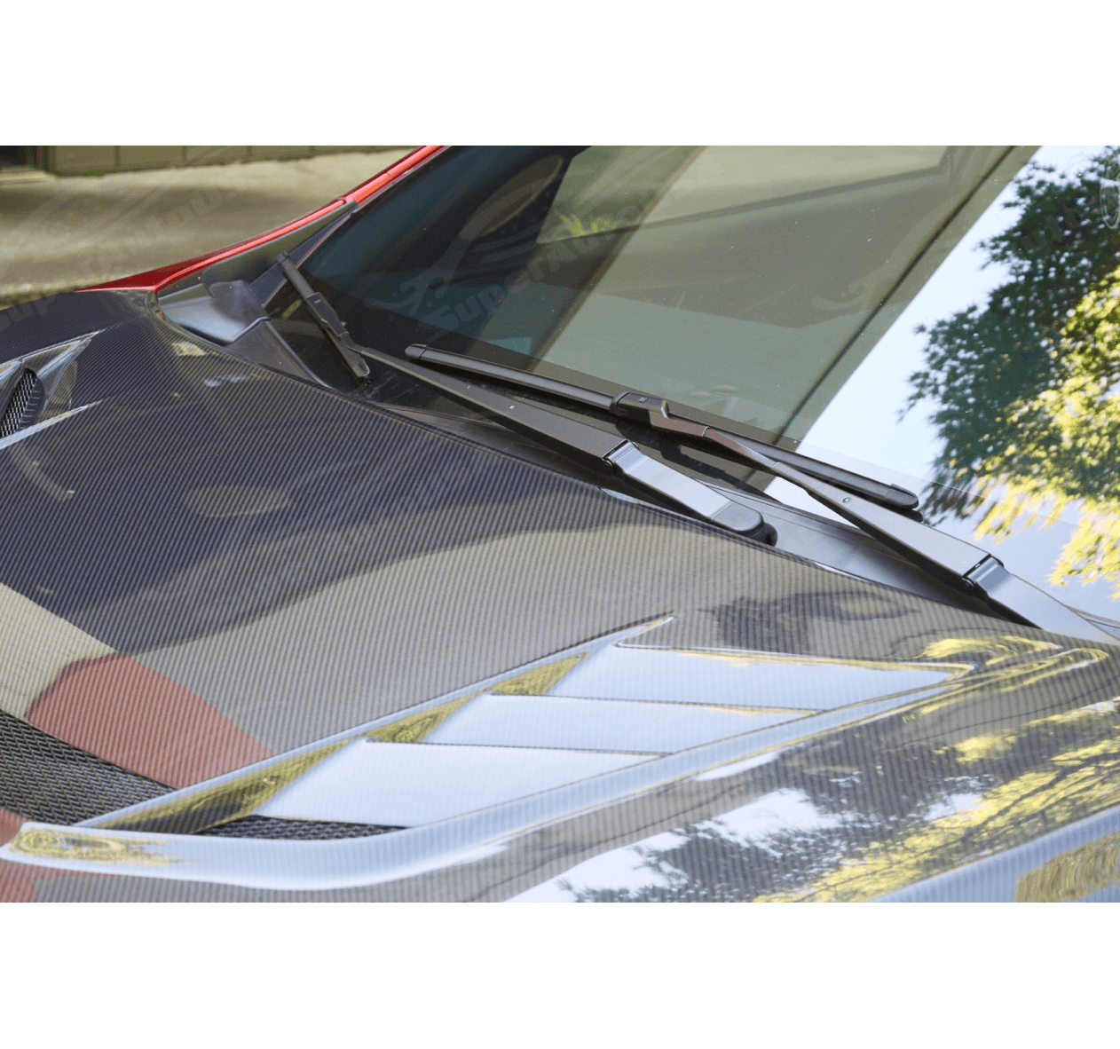 Real Carbon Fiber Front Mount Intercooler Reverse Scoop Hood for 2022 Subaru WRX VB