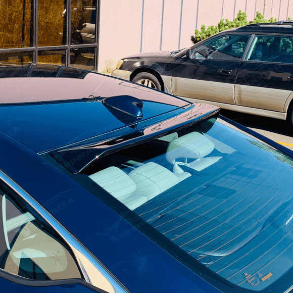 Fits 2008-2012 Honda Accord Carbon Trim Window Vent Visors & Rear Roof Spoiler