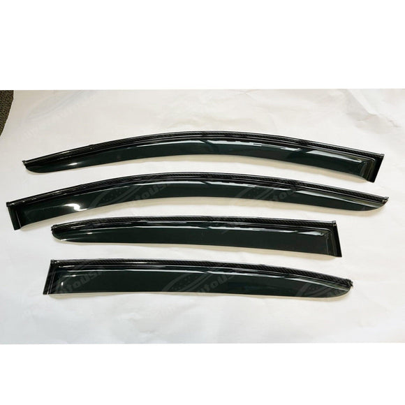 Fits Acura TLX 2015-2020 Carbon Trim Window Visor Rear Roof Spoiler Bundle