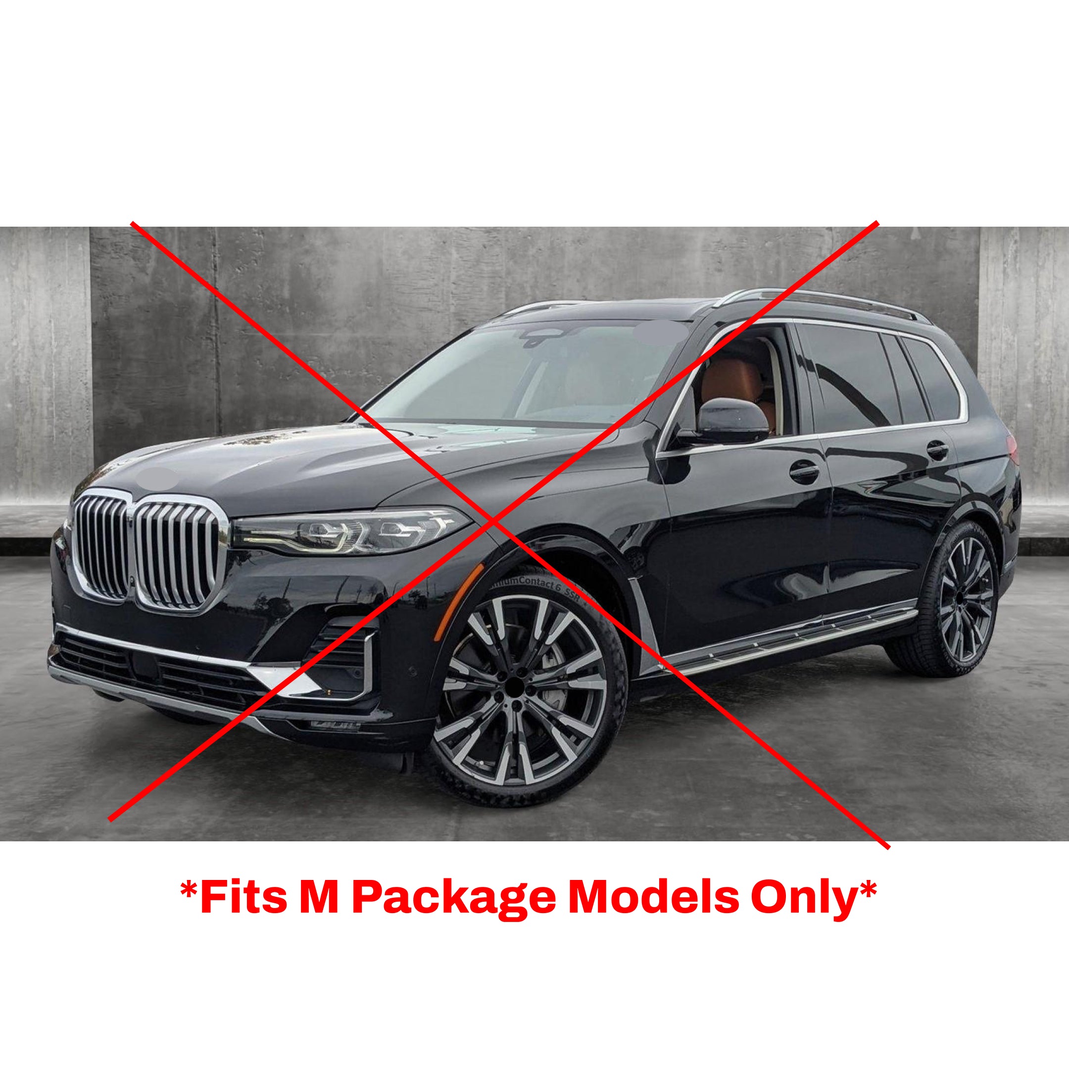 For 2019-2022 BMW X7 Gloss Black Competition Performance Style Front Bumper Lip - 0