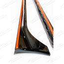 For 2020-2026 Honda Civic Side Skirts Extension Body Kit (Gloss Black/Red Stripe)-13