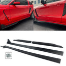 Fits 2010-2014 Ford Mustang GT500 Style Matte Black Side Skirts Extension-1