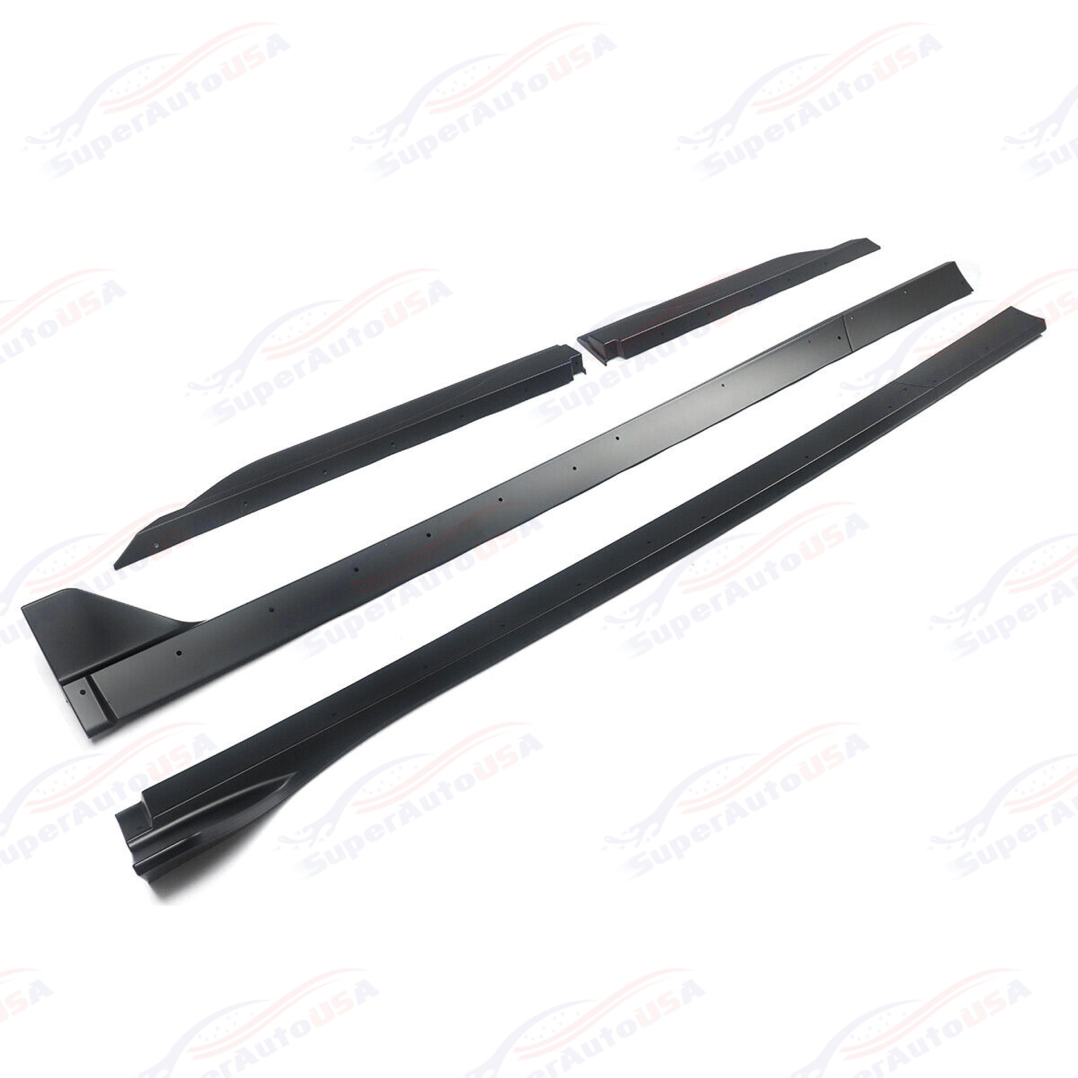 Fits 2010-2014 Ford Mustang GT500 Style Matte Black Side Skirts Extension