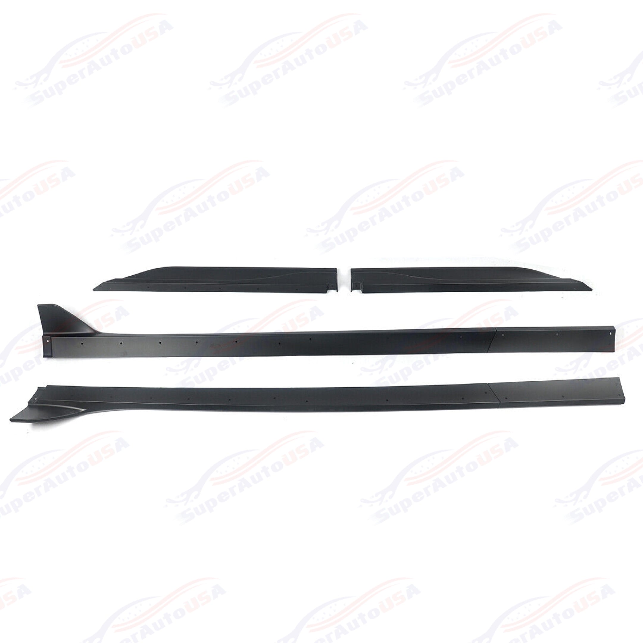 Fits 2010-2014 Ford Mustang GT500 Style Matte Black Side Skirts Extension