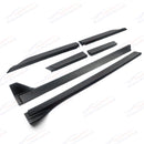 Fits 2010-2014 Ford Mustang GT500 Style Matte Black Side Skirts Extension-5