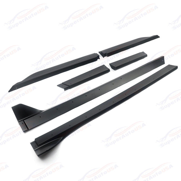 Fits 2010-2014 Ford Mustang GT500 Style Matte Black Side Skirts Extension