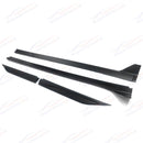 Fits 2010-2014 Ford Mustang GT500 Style Matte Black Side Skirts Extension-6
