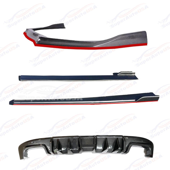 Full Body Kit Set - Carbon Fiber Print / Gloss Black| Fits Subaru WRX  (2015-2021 )