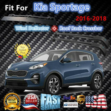 Para Sportage 2017-2022 Barra transversal para equipaje + deflector de viento 