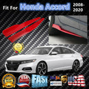 Fit 2008-2020 Honda Accord Side Skirts Splitters Spoiler Diffuser Wings (Red)-2