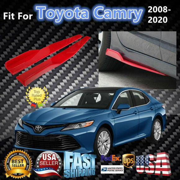 Se adapta a Toyota Camry 2008-2020 Faldones laterales Divisores Spoiler Difusor Alas (Rojo) 