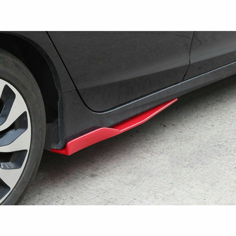 Fit 2008-2020 Toyota Camry Side Skirts Splitters Spoiler Diffuser Wings (Red)