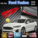 Fit 2008-2020 Ford Fusion Side Skirts Splitters Spoiler Diffuser Wings (Red)-8