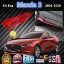 Fit 2008-2020 Mazda 3 Side Skirts Splitters Spoiler Diffuser Wings (Red)-8