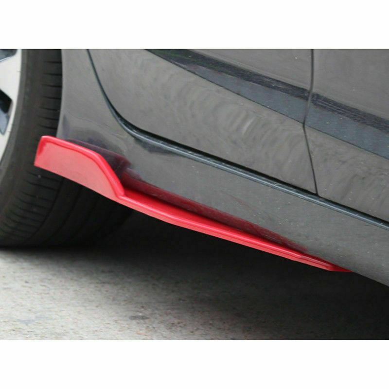 Compatible con Mazda 3 2008-2020, faldas laterales, divisores, alerón, difusor, alas (rojo)