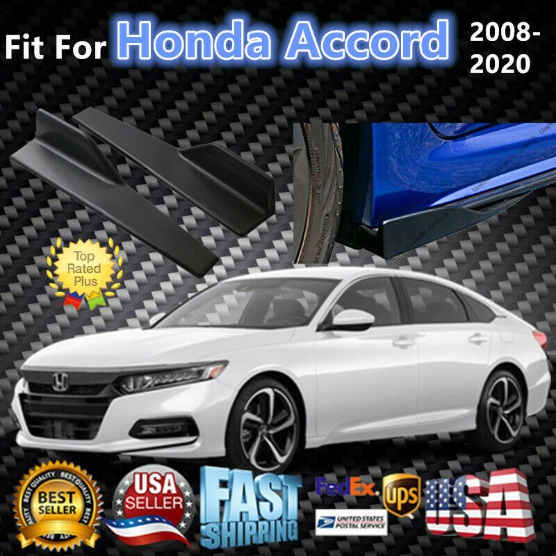 Compatible con Honda Accord 2008-2020, faldones laterales negros, alerón divisor, alas difusoras