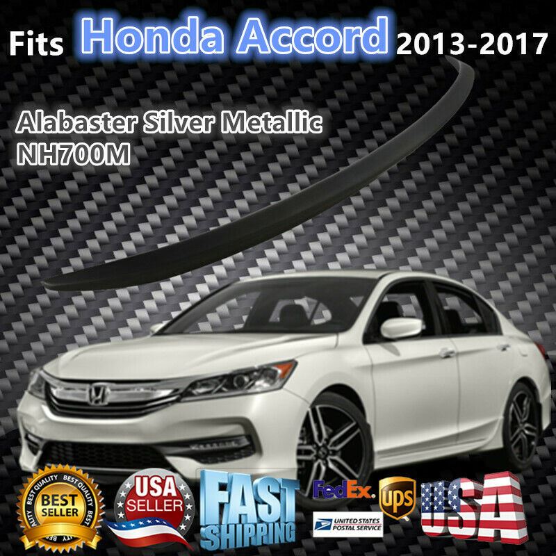 Fit 2013-2017 Honda Accord Alabaster Trunk Spoiler wing (Silver Metallic/NH700M)