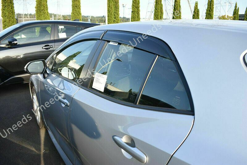 Fit 2019-2021 Toyota Corolla Hatchback Out-Channel Vent Window Visors Rain Sun Wind Guards Shade Deflectors