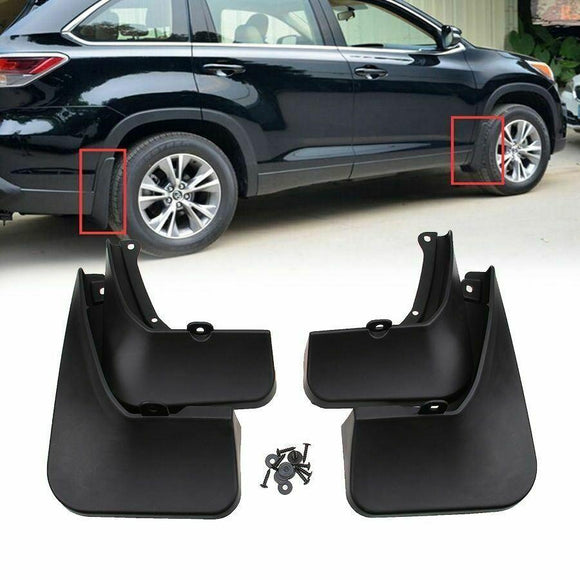 Fit 2014-2019 Toyota Highlander Mud Flaps Splash Guard Fender Mudguard Set