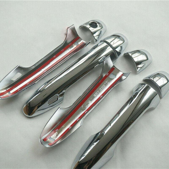 Fit 2014-2019 Toyota Highlander Door Handle Cover (Chrome, Smart Holes)