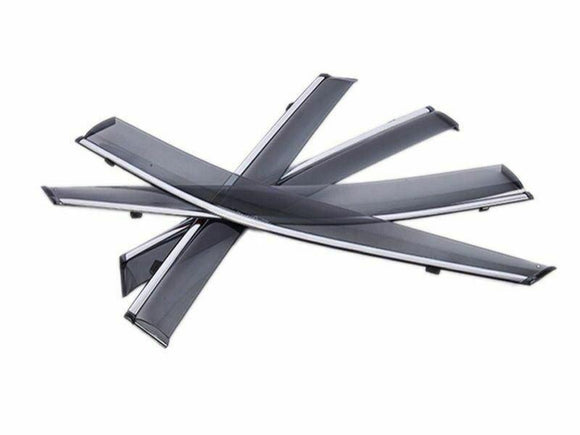 Se adapta a Honda HR-V 2016-2022, molduras cromadas con clip, viseras para ventanas, protectores contra la lluvia, el sol y el viento, deflectores de sombra 