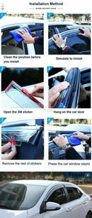 Se adapta a Honda HR-V 2016-2022, molduras cromadas con clip, viseras para ventanas, protectores contra la lluvia, el sol y el viento, deflectores de sombra -8