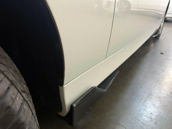 Fit 2008-2020 Honda Civic Side Skirts Spoiler Diffuser Wing (Carbon Fiber Print)