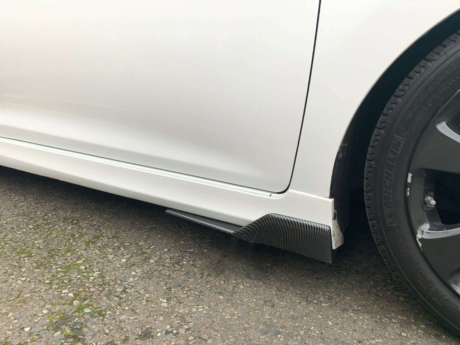 Ajuste 2008-2020 Toyota Camry faldones laterales alerón difusor ala (impresión de fibra de carbono)