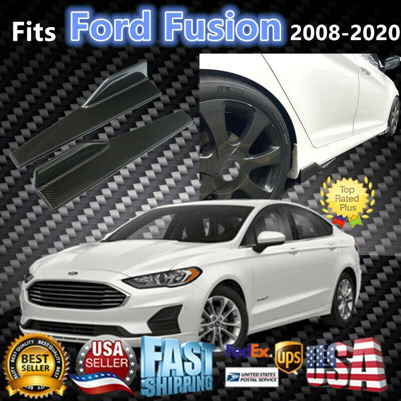 Ajuste 2008-2020 Ford Fusion faldones laterales difusor alas de alerón (estilo de fibra de carbono)