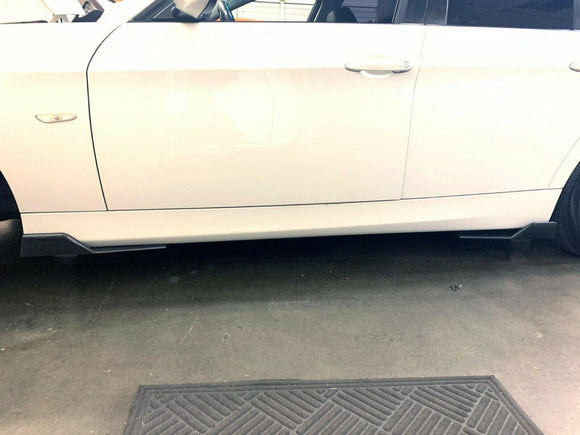 Fit 2008-2020 Chevrolet Impala Side Skirts Diffuser Wings (Carbon Fiber Style)