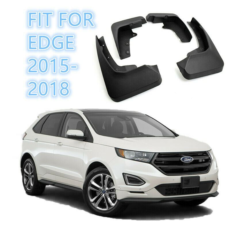 Ajuste 2015-2018 Ford Edge negro coche delantero trasero guardabarros juego de guardabarros