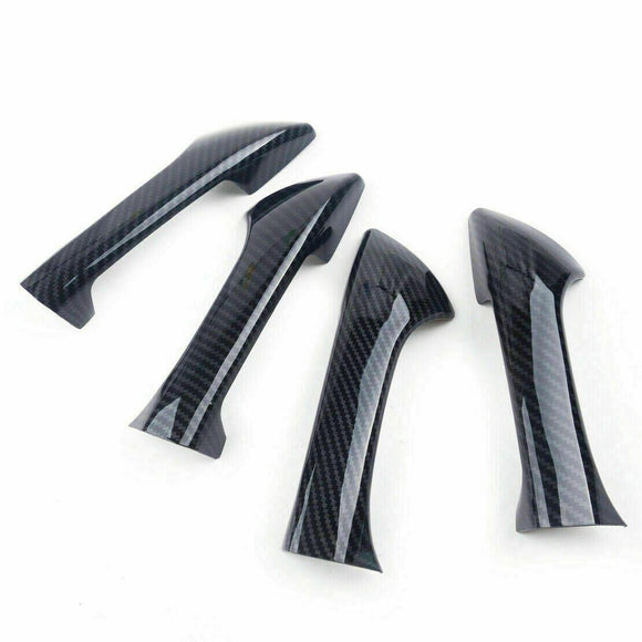 Embellecedores para manijas de puertas compatibles con Honda Accord Coupe 2008-2012 (impresión de fibra de carbono) 