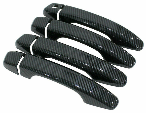 Fit 2018-2023 Honda Accord Exterior Door Handle Cover Trim (Carbon Fiber Print)